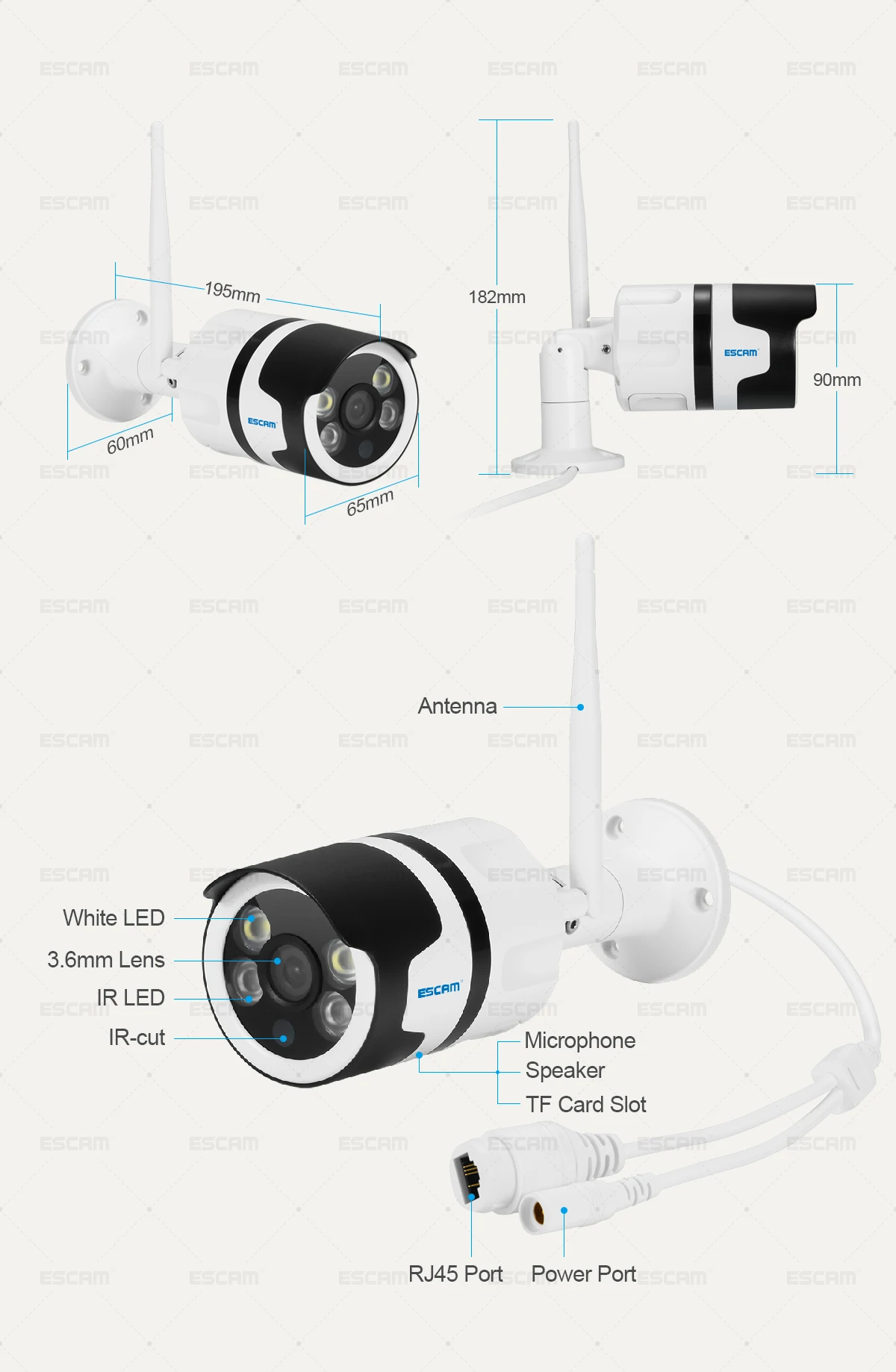 YCC365 PLUS QD109 HD 720P беспроводная Wifi ip-камера наружная Водонепроницаемая камера наблюдения безопасности инфракрасные камеры Bulllet камера