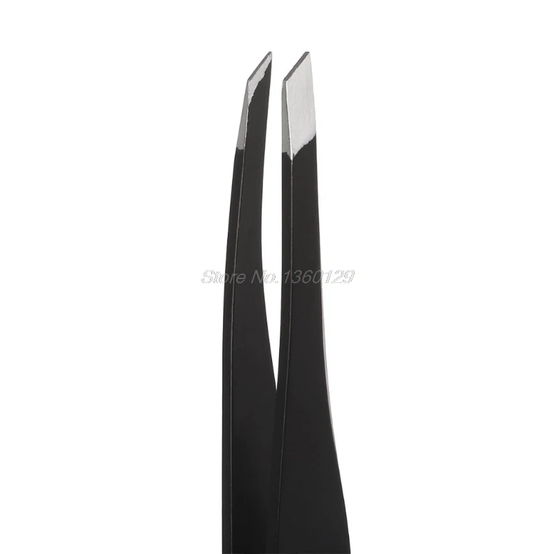 Professional Stainless Steel Slant Tip Hair Removal Eyebrow Tweezers Precision Tweezers