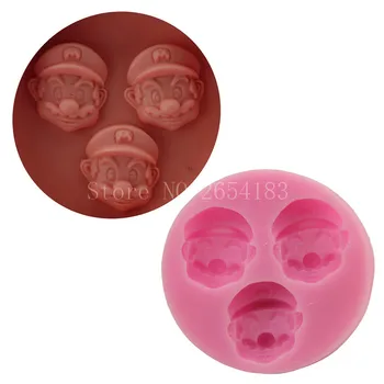 

3 hold Cartoon Super Man Silicone Fondant Soap 3D Cake Mold Cupcake Jelly Candy Chocolate Decoration Baking Tool Moulds FQ1983