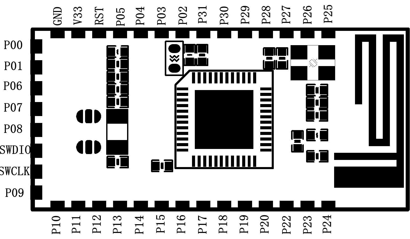 NRF52832 модуль основной плате/малый объем/Руководство/NRF51822 руководству по переходу