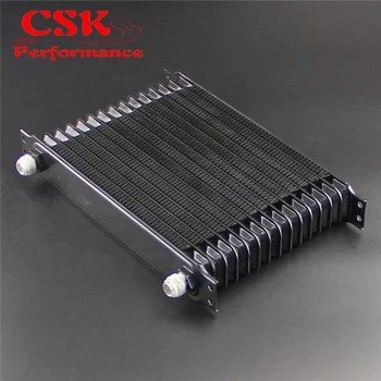 

Universal 15 Row AN10 Engine Transmission 262mm Oil Cooler Trust Style Gold / Black / Blue