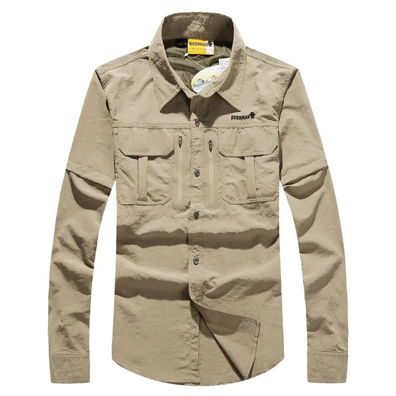 Bushman outdoor quick dry underwear set Men quick drying shirt the