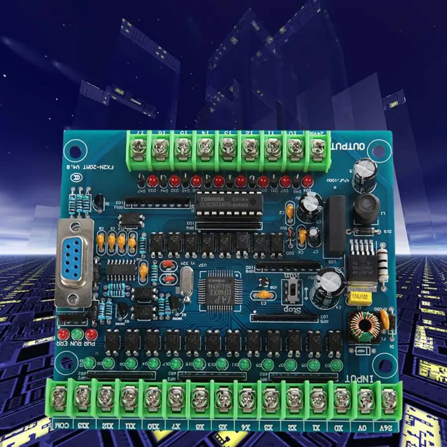 

Industrial Programmable Control Board FX2N-20MT Industrial Control Board 12 Input 8 Output 24V 0.5A PLC Industrial Control Board