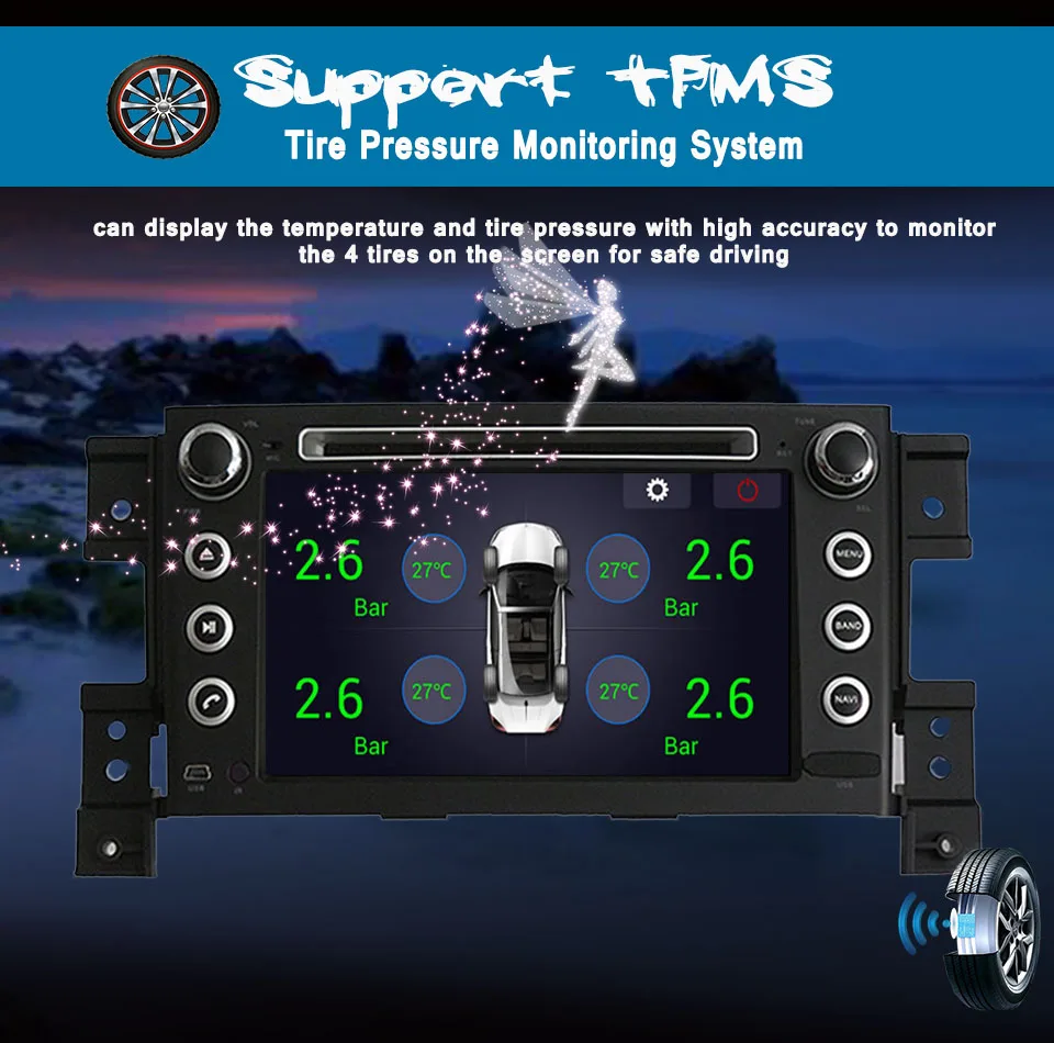 Top 4G+64G Android 9.0 8 core 7 inch in dash car dvd radio music video player headunit for Suzuki Grand Vitara 2005 pc tablet tape 16
