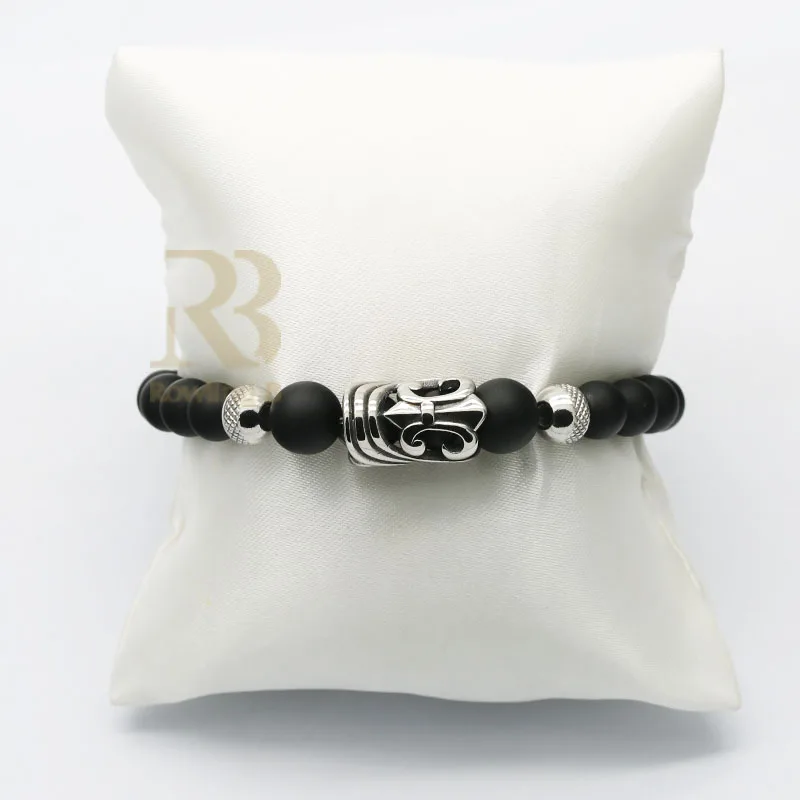 Trendy Nature Stone Beads Bracelet&ampBangle With Stainless Steel Charm For Men Fashion Jewelry Gift | Украшения и аксессуары