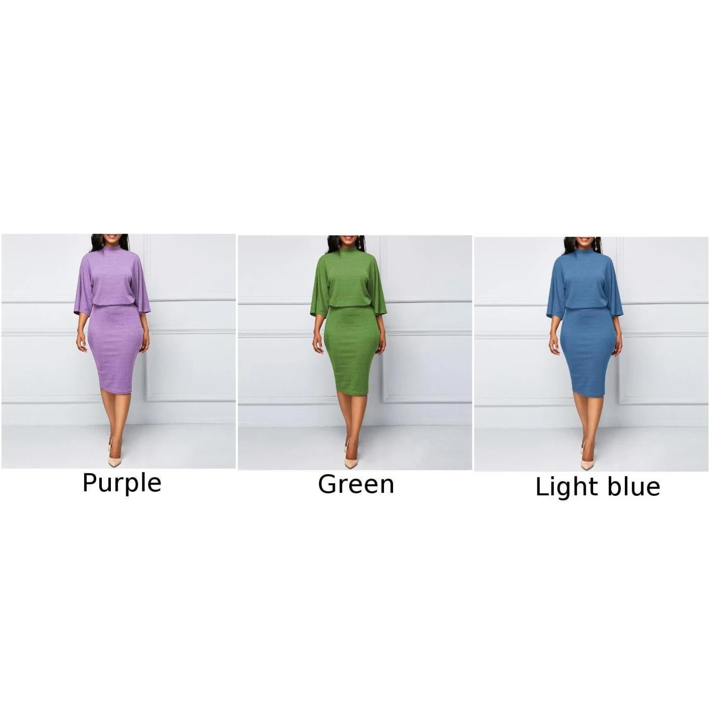 Женские платья Vestido летнее однотонное платье карандаш с вырезом лодочкой и