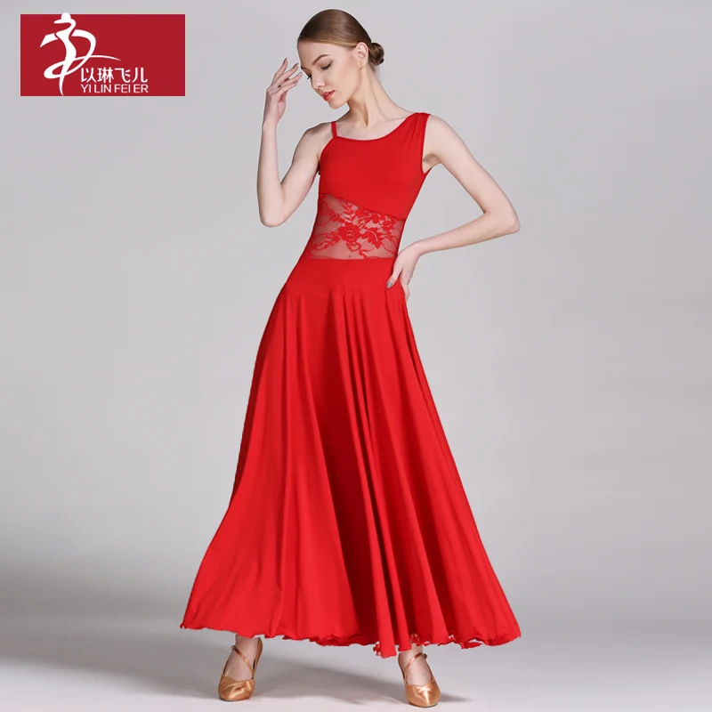

Sexy & Fashion Ballroom Performance Dress Woman Stage Dance Costumes Waltz and Tango Professional Skirt 6 Colors Available A0013