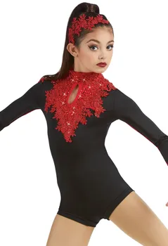 

Ballet Gymnastics Leotard for Girls Women Dance Costumes Long Sleeve Applique Dance Wear Adult Bailarina Stage Performance News