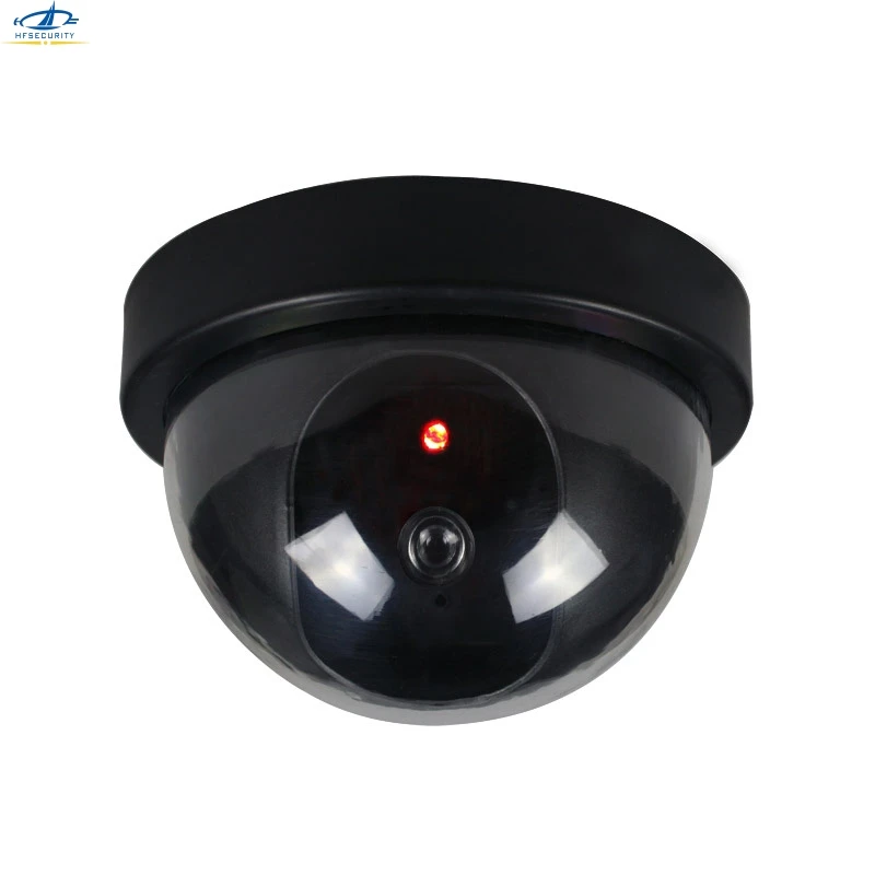 

HFSECURITY Big Size Fake Camera Surveillance Dummy Led Wireless Fake Dome Camera Home CCTV Security Simulated Camera Model