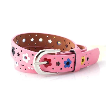 

Hollow Butterfly Flowers Children Lace Belt Boys and Girls Brand PU Leather Belts Women Waistband