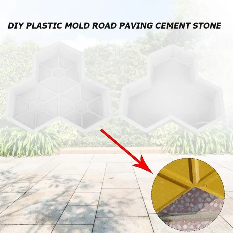 DIY квадратный Трейл бетонный пластиковый путь производитель формы вручную мощения формы для цементных кирпичей сад камень дорога бетонные формы тротуар