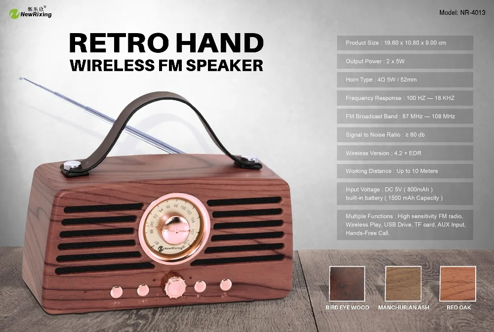 Newrixing Nr4013 Altavoz Bluetooth Speaker Colunas Hifi Tf Usb Soundbar Portable Speaker Con Radio Unattended Column For Phone Portable Speakers Aliexpress