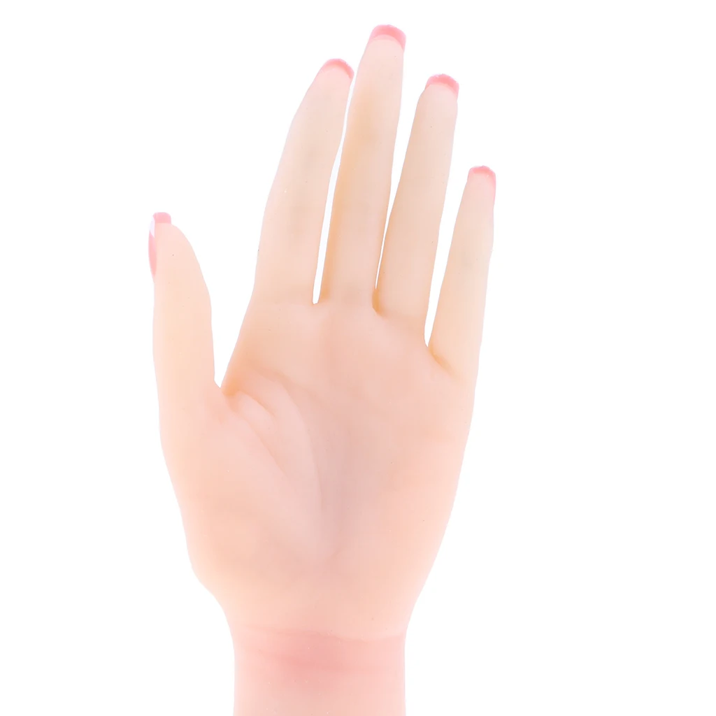 1 Pair 1:1 Silicon Gel Female Mannequin Torso Hand Model w/Joints Surgery Beauty Kits Nail Art Practice Jewelry Display