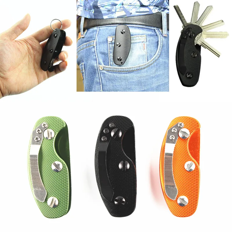 

1Pcs Multifuction Lightweight Aluminum Key Holder Clip Folding Keys Organizer Keyring Keychain Case Outdoor Pocket Tools