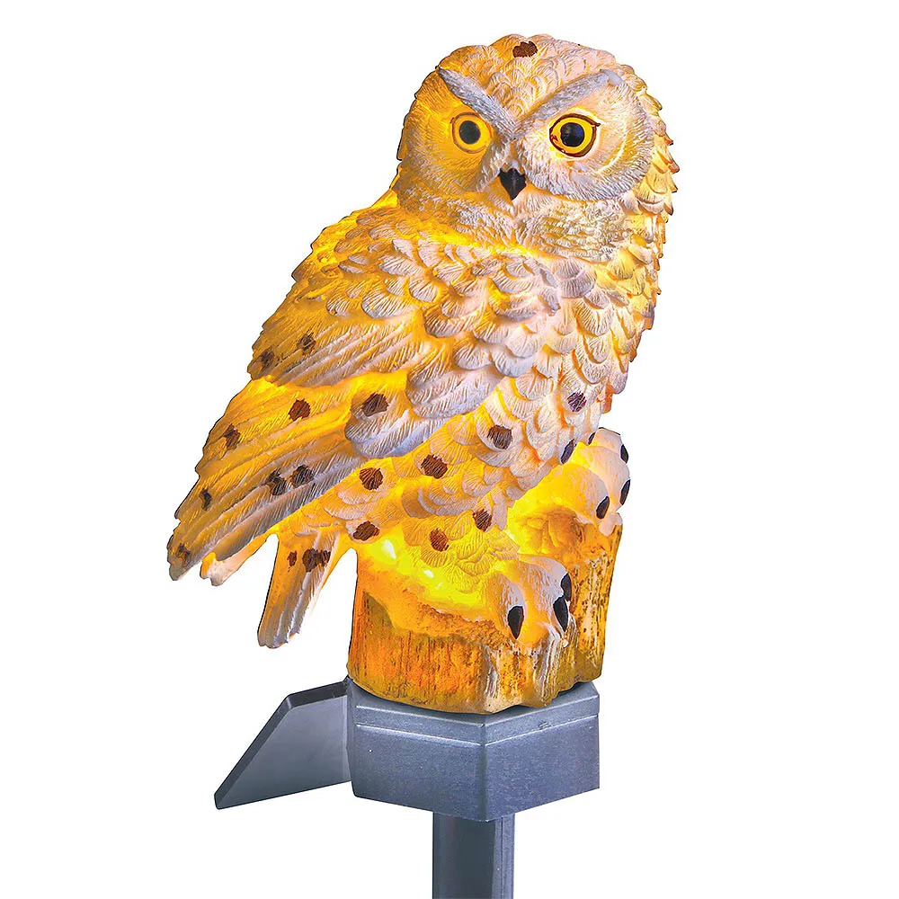 Solares do Jardim Led ao ar Escultura Novidade Coruja Solar Gramado Luzes Livre - Path Rua Luz Subterrânea Ornamento Levou Decoração 4 Cheap Iluminação Novelty