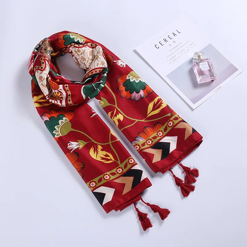 

Women Large Floral Shawl Bright Warm Print Scarves Hijab for Female Lotus Design Blanket Wrap NEW [3088]