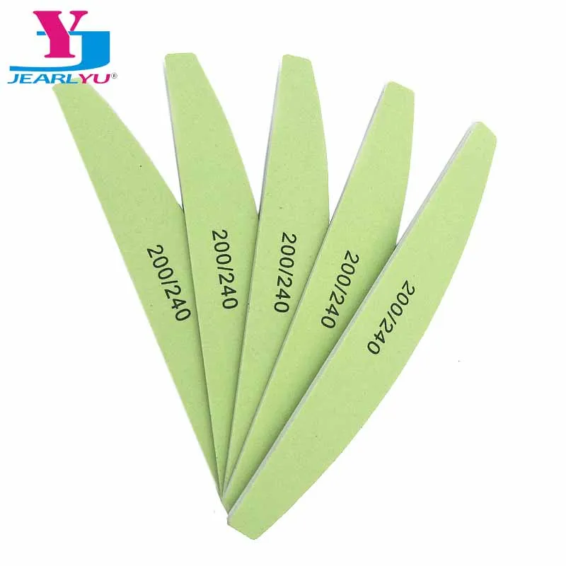 10 pcs/lot Green Sandpaper Nail Files 200/240 Grit Nails File Device