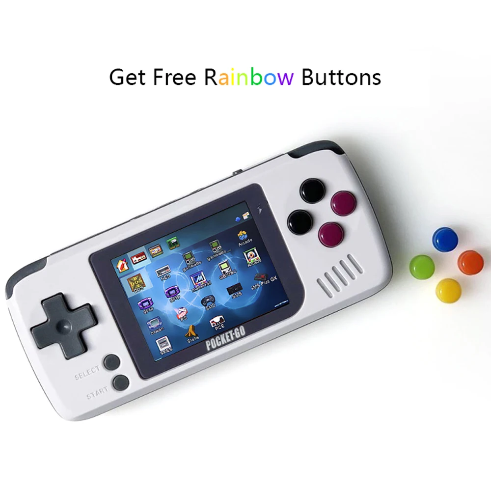 Игровая консоль, PocketGo, игровая консоль в стиле ретро, портативная, 2,4 дюймовый экран, портативные детские игровые плееры с картой памяти