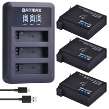 Batmax 3 шт. для Gopro 4 1680 мАч AHDBT-401 батарея+ светодиодный 3 слота USB зарядное устройство для Gopro Hero 4 Аксессуары для экшн-камеры
