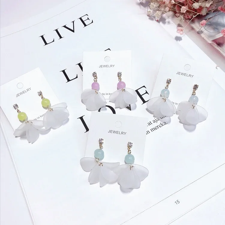 Lily flower earrings Hypoallergenic fadeless alloy fashion jewelry stud earrings for women gift