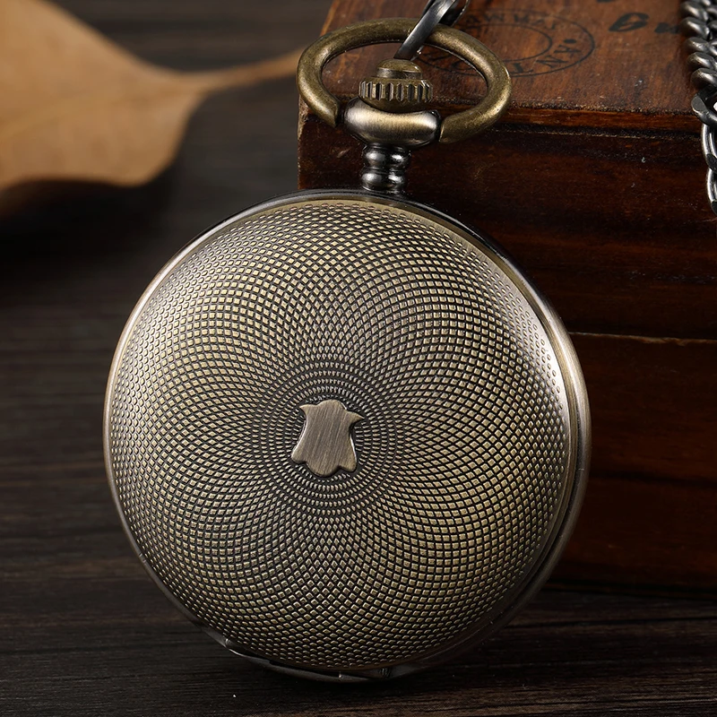 Beste Retro Brons Hollow Setampunk Mechanische Pocket Watches Vintage dubbelzijdig Skeleton Romeinse Wijzerplaat Heren Zakhorloge FOB Ketting Nieuwe
