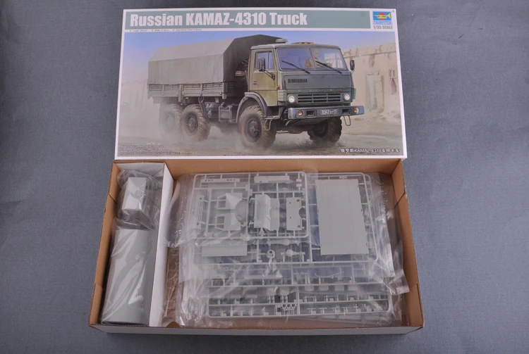 Труба 01034 1:35 русская KAMAZ-4310 модель грузовика в сборе