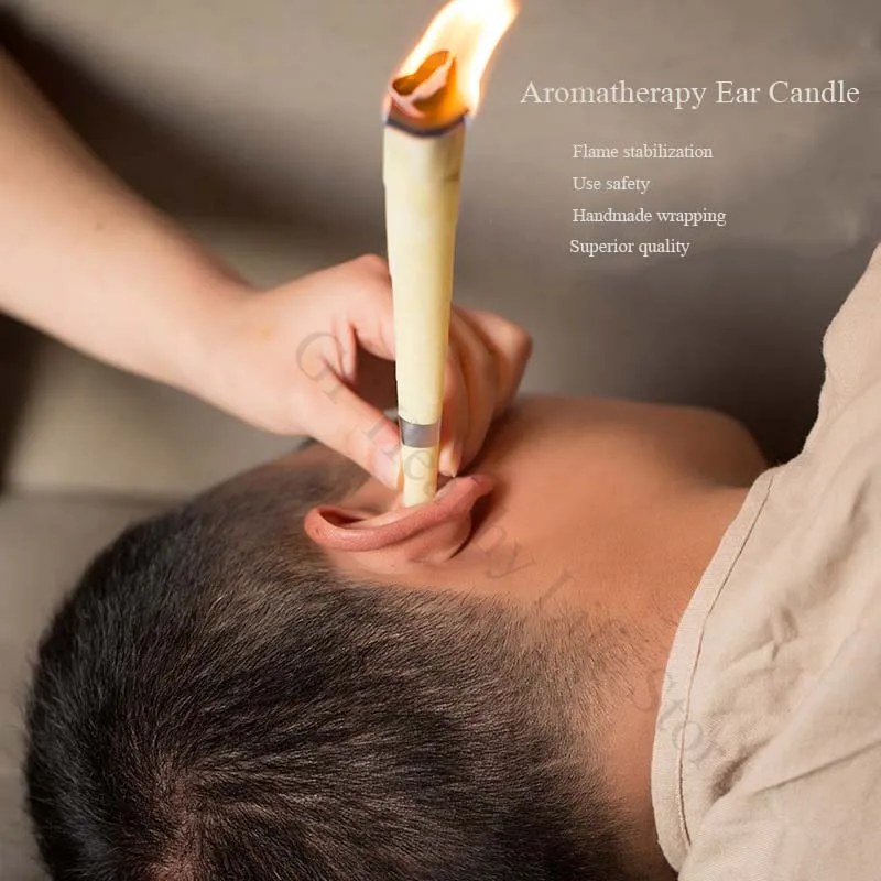 Hopi Indian Natural Beewax Ear Candle Medical Grade Ear Waxing Cone NO Pesticide Residue100 Ear Candle 100Cotton Swab 50 Pallet