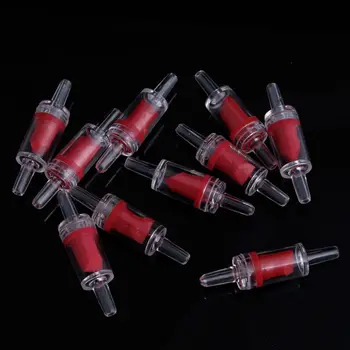 

10x Aquarium One Way Check Valve Non-Return Fish Tank Air Pump CO2 System Red