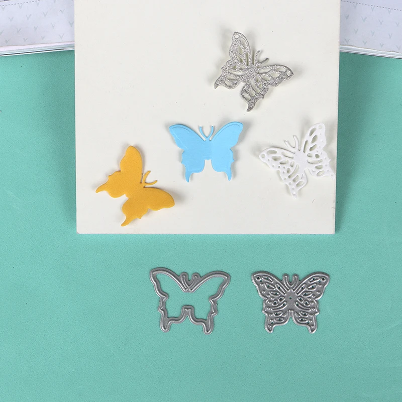 

DUOFEN METAL CUTTING 2pcs Small size combo Butterflies stencil for DIY papercraft projects Scrapbook Paper Album