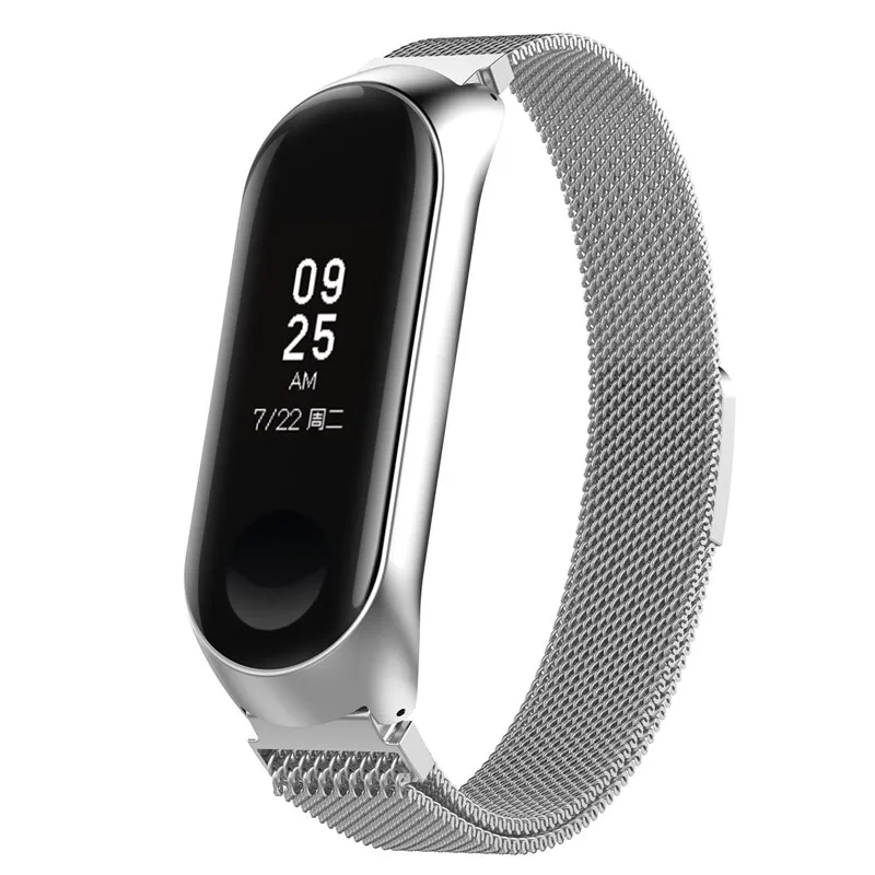 Браслет для Xiaomi mi Band 3 4 mi lanese Loop, ремешок для умных часов, ремешок из нержавеющей стали для Xiaomi mi band 4