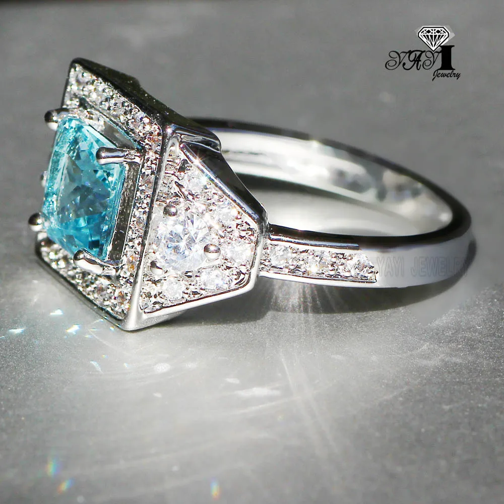 Ювелирные изделия yayi Princess Cut 3 6 CT мульти циркон серебряный цвет обручальные