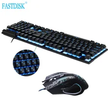FASTDISK Russisch/Englisch 3 Farbe Hintergrundbeleuchtung Gaming Tastatur Teclado Gamer Schwimm FÜHRTE Hintergrundbeleuchtung USB Ähnliche mit spiel maus