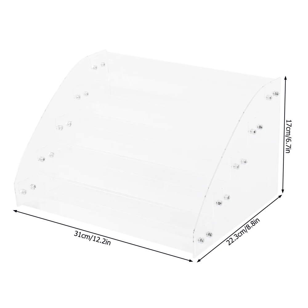 1 шт. съемный 5 ярусов стойка акриловый прозрачный лак для ногтей, косметика лак Дисплей Подставка держатель макияж Органайзер коробка для хранения