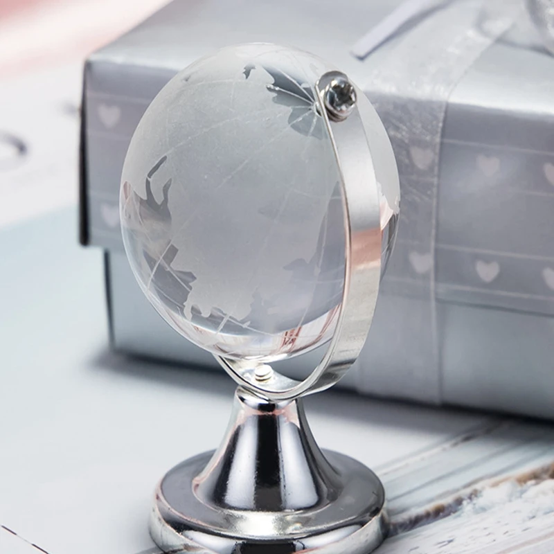 

World Globe Crystal Glass Ball Photography Clear Globe Map Paperweight Home Office Desk Crafts Decor wedding party gift