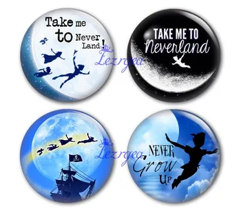 

Peter Pan Round Glass Cabochon, Glass Dome Cabochon Peter Pan Pattern DIY Handmade Jewerly Finding Cabochon Setting Wholes