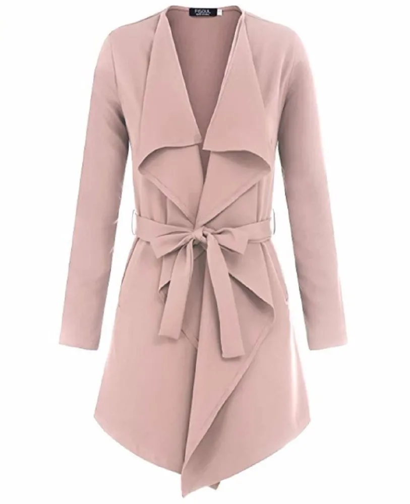 

2019Autumn New Pattern Women Lapel Cardigan Windbreaker Loose Coat