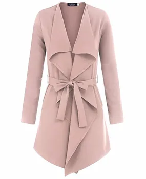

2019Autumn New Pattern Women Lapel Cardigan Windbreaker Loose Coat