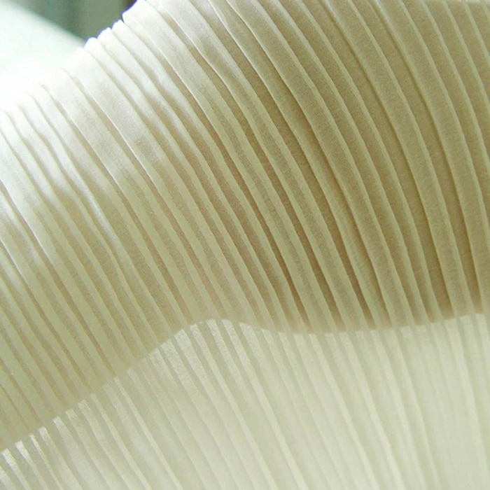 Material de gasa arrugada vestido de pura cortinas de tela blanco rosa violeta beige plisado gasa.jpg Tecido Cortinas decoración