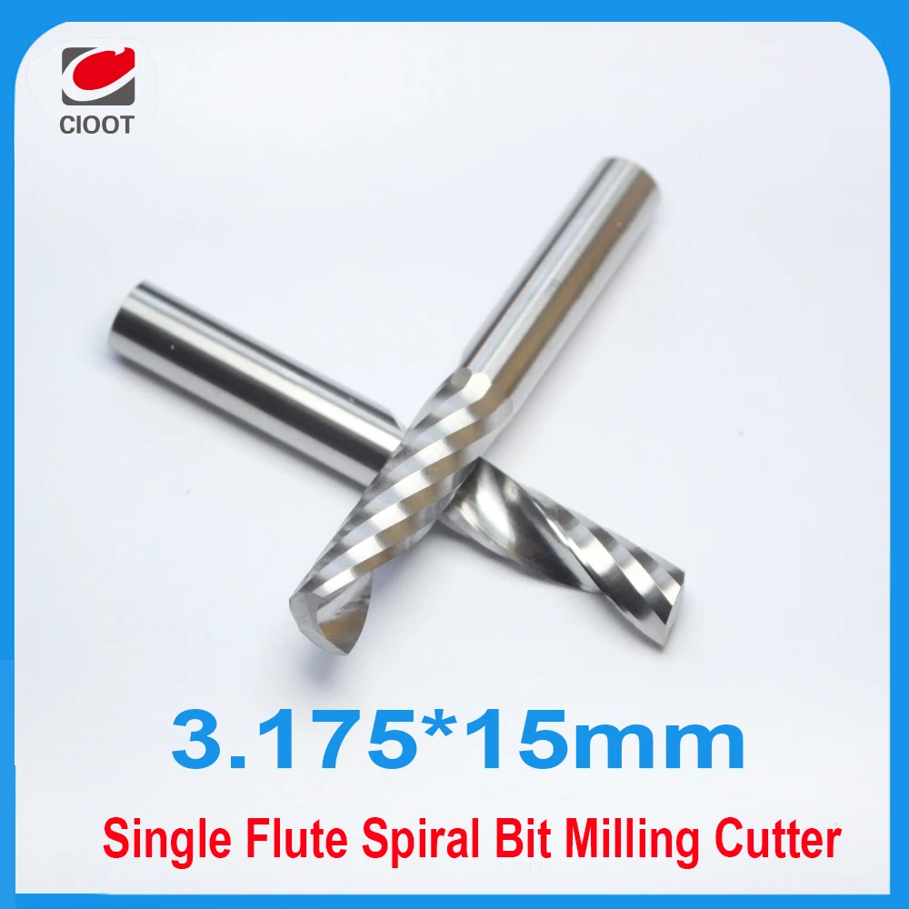 

Free Shipping 10pcs 1/8'' CED3.175mm CEL 15mm Carbide End Mill CNC Engraving Tools One Single Flute Spiral Bit Milling Cutter