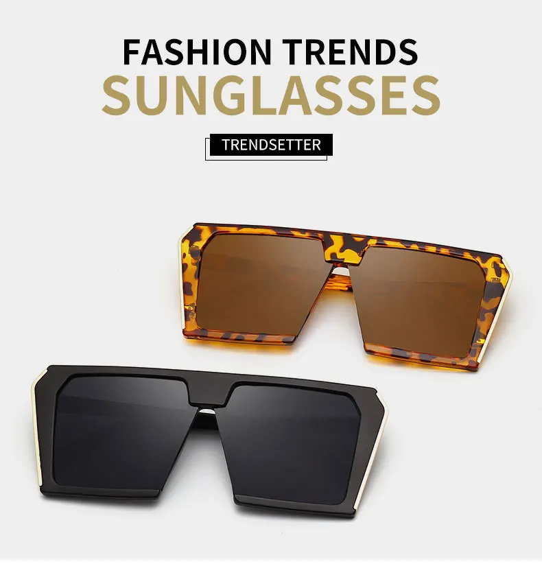 New Oversize Square Sunglasses Women Double Colors Frame Mirror Shades 2019 Vintage Brand Design Big Frame Sun Glasses Femme New Oversize Square Sunglasses Women Double Colors Frame Mirror Shades 2019 Vintage Brand Design Big Frame Sun Glasses Femme