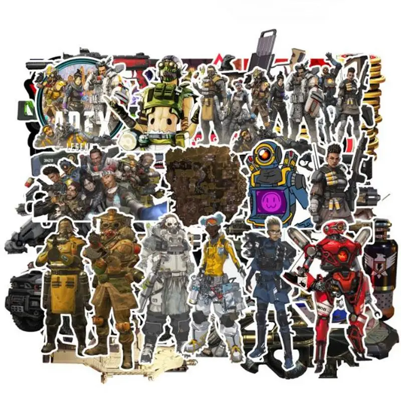 

56pcs/Lot Graffiti APEX Legends Game Hero Cool Stickers Scrapbooking Motorcycle Notebook Guitar Skateboard Waterproof Stickers