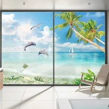 Заказная Электростатическая стеклянная пленка матовое окно балкон раздвижные двери стекло прозрачное Непрозрачное Окно Наклейка солнцезащитный крем