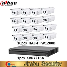 Dahua 108P комплект HDCVI 16ch XVR7216A XVR видео рекордер и 16 шт. HAC-HFW1200B 2MP HDCVI цилиндрическая камера системы наблюдения