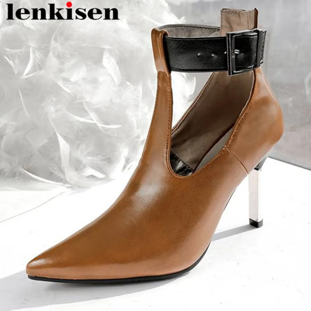 

2019 European design stiletto 9cm heels mixed color vintage buckle ctrap pointed toe high quality PU office lady women pumps L57