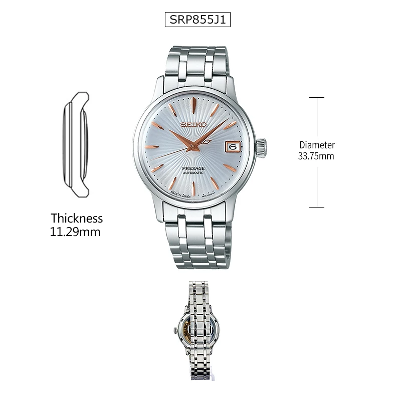 Оригинальные женские часы Seiko Series 5 бар водонепроницаемые Деловые с кожаным