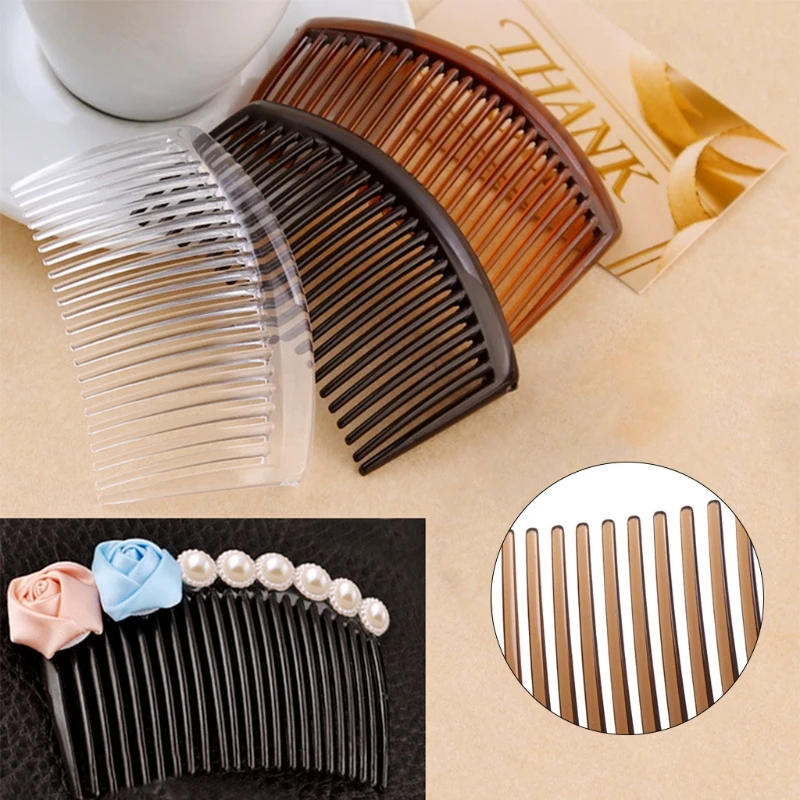 5 шт./компл. ручной гребень 23 зуба Пластик Головные уборы аксессуары для волос Для женщин DIY клип