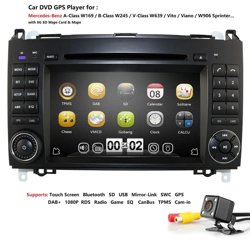 Sale 7 inch Touch Screen CAR DVD PLAYER for Mercedes-benz B200 W169 A160 Viano Vito GPS NAVI RADIO BT DAB+SWC Radio RDS USB SD Map CD 0 Sale 7 inch Touch Screen CAR DVD PLAYER for Mercedes-benz B200 W169 A160 Viano Vito GPS NAVI RADIO BT DAB+SWC Radio RDS USB SD Map CD 0