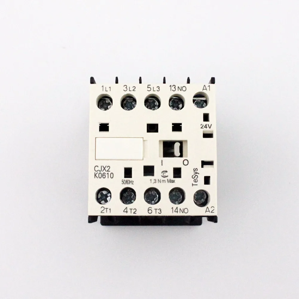 CJX2-K0610 110 Volts Coil 35mm DIN Rail 6A Three Pole 3P 1NO AC Contactor