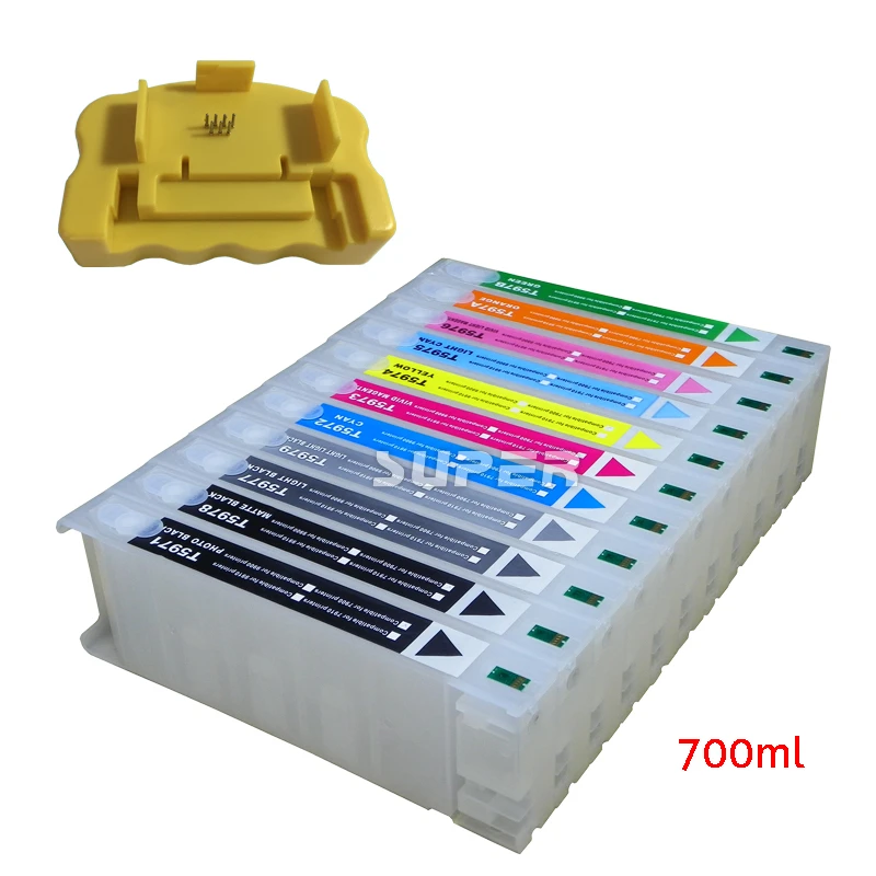 Cartuchos de tinta de impresora Epson 7910 9910, con Chips y remachadora, de alta calidad, el más barato|epson ink resetter|chip resetter for epsoncartridge epson -