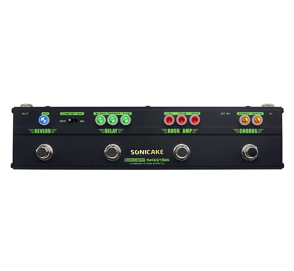Sonicake гитары педаль эффектов Rockstage классический Арена рок 4 в 1 Multi хор искажения